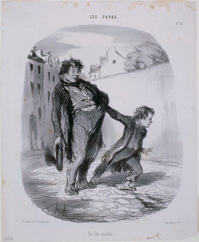 Les Papas- Un Figlio Modello da Honoré Daumier